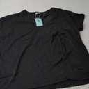 WIHOLL Womens Summer Tops Short Dolman Sleeve Shirts 2025 Fashion V Neck Outfits Clothes, Black, L