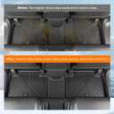 Powoq 7 Seats Fuel Floor Mats Compatible with 2026 Palisade Cargo Mat Floor Liner TPE Back Seat Protector Replacement for 2026 Palisade Accessories (Trunk Mat with Backrest Mat+Floor Mats)