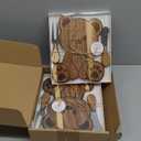 4 Set Baby Shower Prizes Bear Shaped Cheese Board with Cheese Knives and Forks Baby Shower Party Favors Gift Box for Wedding Bridal Birthday Gender Reveal Favor (Acacia Color)