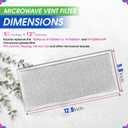 Microwave Filter Replacement 5.78" x 12.91" Fits W10208631A Whirlpool Microwave Grease Filter - Aluminum Mesh Screen Filters - Freshens and Filters Kitchen Air in Over the Stove Oven Vent Fan (2-Pack)