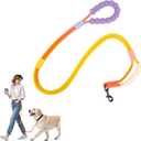 Hands Free Dog Leash Dual Handle, Wearable Leashes for Dog, Padded Waist Belts and Rotating Metal Clip,for Small Medium Large Dogs (18+ lbs) Walking Training Running (Yellow-Orange, 6.5 FT)
