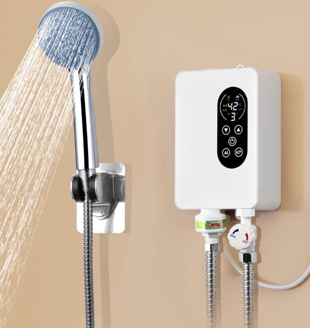 Instant Water Heater Kitchen Bathroom Tankless Hot Shower Mini Instant Electric Water Heater Shower