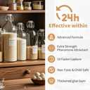 3 x Upgraded Moth Traps, Double Potent Pantry&Clothes Traps with Pheromones Prime, No Toxic & Odorless Moth Balls for Clothes, Organic Sticky Repellent with Lure for Closet, Kitchens -6Pack