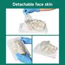 Transparent Injection Face Model with Blood Vessels, Anatomical Injection Mannequin Face, Facial Injection Training Model for Estheticians, Medical Students, Detachble Face Skin