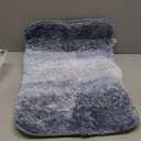 TECHMILLY Super Soft Shaggy Bathroom Rugs, Absorbent Thick Non Slip Microfiber Bath Rugs, Quick Dry Machine Washable Bath Mat for Bathroom Floor, Bathtub and Shower 17"x24" (Blue Gradient)