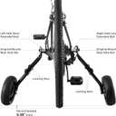 Adjustable Bicycle Training Wheels for Adults, Fit 24" to 28" Bikes, Steel Construction, Black, 1 Pair - Safe and Stable Learning Training Wheels