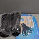 Greatever Snorkel Fins Adjustable Buckles Open Heel Swim Flippers Travel Size Short Swim Fins for Snorkeling Diving Swimming Adult Men Womens (Black)