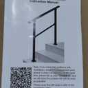 Hand Rails for Outdoor Steps,3 Step Stair Handrail & Indoor Stair Railing KitBlack Railings for Outdoor Steps and Hand Rails for Seniors for Porch (3 Step)