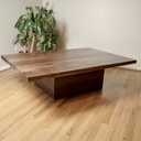 47x25" Dark Wood, Wood Pannel Coffee Table 18" H