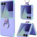 BENTOBEN for Samsung Galaxy Z Flip 7 5G Case with Ring, Heavy Duty 2 in 1 Full Body Rugged Galaxy Z Flip7 Case Girls Women Boy Men Shockproof Protection Cases Cover for Samsung Z Flip 7 6.9, Purple
