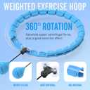 JKSHMYT Weighted Hula Circle Hoops for Adults Weight Loss, Infinity Fitness Hoop Plus Size 47 Inch, 24 Detachable Links, Exercise Hoop Suitable for Women and Beginners