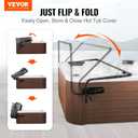 VEVOR Hot Tub Cover Lift, Adjustable Spa Cover Lift, Height 31.5 to 41.3 in, Width 69 to 100.5 in, Mounts on Both Sides at The Top, Compatible with Different Sizes of Rectangular Hot Tubs and Spas