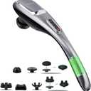 MEGAWISE Cordless Back Massager for Shoulders, Waist, Legs, Rechargeable 3200mAh Battery, 5 Speed and 5 +2 Massage Nodes 5 Hard, 2 Soilicone Nodes, Massage While Moving Around