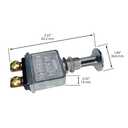 2 Pcs Heavy Duty Push-Pull Switch On/Off 75 AMP 6-28V D.C.