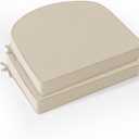 Outdoor Chair Cushions Set of 2: Waterproof & Fade Resistant Patio Furniture Cushions - 19 x 19 x 2 Inch Non Slip Round Corner Seat Cushion Pads with Removable Cover for Garden Yard Lawn, Cream