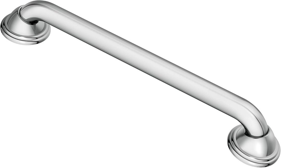 Moen LR8724D2CH Bathroom Safety 24-Inch Designer Stainless Steel Grab Bar with Concealed Screws, Chrome