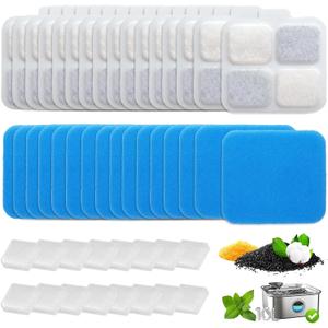12-Pack Dog Water Fountain Filter Compatible with Oneisall PW07SAU 10L/2.64Gal，12 Filters, 12 Pre-Filters & 12 Pump Sponges - High-Performance Multilayer Filtration，Clean & Safe Drinking Water for Dog