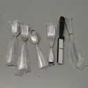 Gibson Home Trillium Plus 24-Piece Stainless Steel Flatware Utensil Set with Steak Knives  Silverware Service for 4 with Teardrop Handle Design