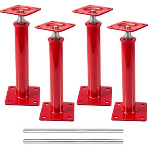 4 Pack House Jacks for Leveling Crawlspace, 16" - 21" Height Range, 11023 lbs Max Load Capacity, House Floor Jacks Post Pole for Leveling