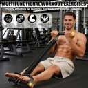 Pedal Resistance Band,Multifunction Adjustable Sit-up Bodybuilding Abdominal Trainer,Elastic Pull Rope Fitness Equipment for Abdomen,Waist,Leg,Arm,Home Gym Workout,Postpartum Recovery&Body Shaping