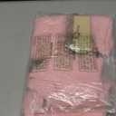 Sumind 4 Pack Christmas Stocking Pack Bulk 18'' Large Family Knitted Xmas Stocking with Name Tags Set, Holiday Fireplace Decoration (Pink)