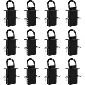 12Pack Trailer Stake Pocket D Ring Heavy Duty Utility Trailer Stake Pocket Accessories Car Hauler Trailer Accessories Flatbed Black
