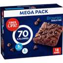 Fiber One 70 Calorie Chocolate Fudge Brownies, Mega Pack, 18 ct, 16 oz | 26% Daily Value of Fiber per Bar, 70 Calories & 2g Sugar, 5g Net Carbs, Bulk Pack for Office or Pantry Stocking (EXP 02/28/27)