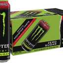 Monster Energy Zero Sugar Strawberry Shot, Green, Original, Free Energy Drink, 16 Ounce Can (Pack of 15) (EXP 10/29/26)