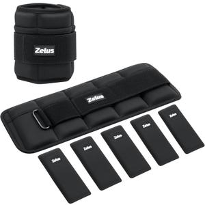 ZELUS Soft Iron Z-Fit Ankle Weights 1 Pair Adjustable, 4LB/7LB/10LB for Women Men, Ultra Thin Leg Weights with Adjustable Straps, Arm Weight for Gym Home Yoga Jogging Walking (Black)