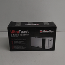Mueller UltraToast Full Stainless Steel Toaster 2 Slice, Long Extra-Wide Slots with Removable Tray, Cancel/Defrost/Reheat Functions, 6 Browning Levels with LED Display, Housewarming Gifts New Home