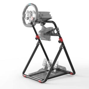 RACGTING Racing Wheel Stand for Logitech G29 - Foldable Racing Simulator Cockpit, Adjustable Sim Racing Stand for Logitech G920/G923/G27/G25, Thrustmaster T248X/T248/T300RS/T150/458, Black