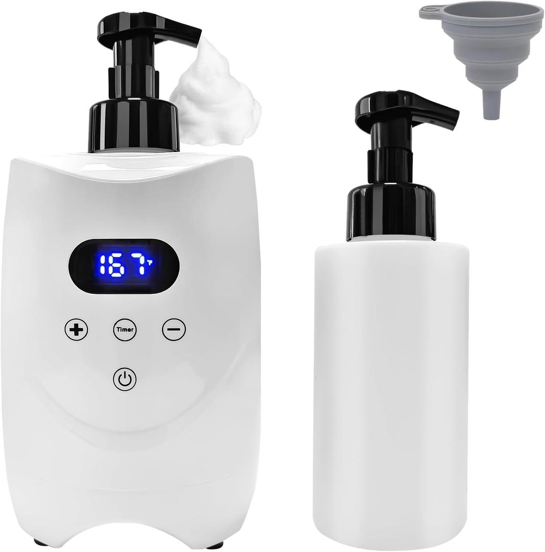 Hot Lather Machine for Shaving Professional Lather Maker for Men Face Shaving with 2 * 500ml Foam Bottle Large Capacity Shaving Foam Machine Warmer for Home Salon Barber Shop33