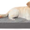 MIHIKK XL Dog Bed Waterproof Dog Beds Large Sized Dog Orthopedic Crate Bed with Removable Washable Cover Egg-Crate Foam Pet Pad Mat with Anti-Slip Bottom, 41 x 27 Inch, Dark Grey