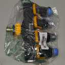 Melnor 65135AMZ 4 Way Lever Flow Through Valve Connector Bundle, Yellow, Black