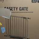 29"-40" Baby Gate for Stairs, Auto Close Stroller Friendly Dog Gate Indoor for Doorways, Pressure Mounted Baby Gate, Easy Walk Through Gate for Children & Pets, Black