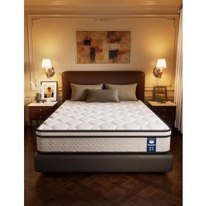 Queen Mattress, 10in Memory Foam Hybrid Mattress, Medium Firm and Individually Pocket Springs - Pressure Relief, CertiPUR-US Certified, Motion Isolation-Extra Edge Support (White, Queen, 10, Inches)