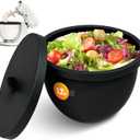 Thickened & Upgraded Silicone Liners for Kitchen Tilt-Head 5 Qt Mixers, Mixing Bowl Insert with Lids Compatible with Tilt-Head & Bowl-Lift Stand Mixers,Eliminate Replacement Bowl Needs(black)