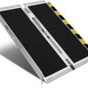 Protable wheelchair ramp 3FT,Non-Slip Folding Aluminum Handicap Ramps,Threshold Ramp for home,Holds up to 600lbs,Wheelchair ramp for steps,Mobility Scooter,Doorways (3FT Useing Height 3-9inch) 