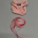 AIITLE Reflective Dog Vest Harness and Leash Set - Adjustable Plush Dog Harness with Safety and Double O-Rings Buckle -Cold Weather Dog Harness for Indoor and Outdoor Use Pure Pink XXXS