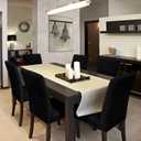 Stretch Dining Room Chair Covers Set of 6, Removable Washable Chair Covers for Dining Chairs,Dining Room, Hotel, Ceremony (Large-6 Pcs, .Black)