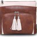 Crossbody Purse for Women, Soft Leather Shoulder Handbag Medium Size Bag with Adjustable Strap