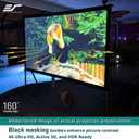 Elite Screens Yard Master 2, 110-inch Outdoor Portable Fast Folding Projector Screen w/ Stand 16:9, 8K 4K Ultra HD 3D Movie Theater Cinema REAR Projection, OMS110HR3, US Based Company