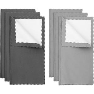 6pcs Silver Polishing Cloth, Silver Jewelry Cleaner Cloth Double-Sided Jewelry Polishing Cloth for Sterling Silver Platinum Jewelry Removes Dirt and Maintains Shine