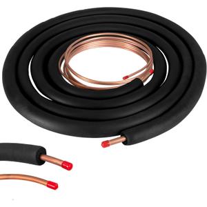 Iron Forge Tools HVAC Line Set Insulation - 25ft 3/4 & 3/8 Seamless Copper AC Line Insulation with .55 inch EPDM Refrigerant Lines for Air Conditioner & Heat Pump