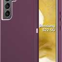 for Galaxy S22 5G case,Samsung S22 Heavy Duty case,[Military Grade Protective ],[Shockproof] [Dropproof] [Dust-Proof], Compatible with Samsung Galaxy S22 5G (WineRed/Pink)