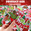 50 Pcs Themed Iron on Patches with Words Embroidered Sew on Cloth Colorful Multiple Styles Iron on Patches for Clothes Hats Backpacks Jackets Accessories Souvenirs Gifts(Green Christmas)