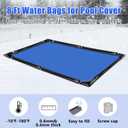 Phoncoo 10 Pack 0.6mm Thicker Pool Water Bags with Pool Cover Weights Corner, 8 Ft Heavy Duty Pool Water Tubes for Inground Swimming Pool Covers Side (Black)