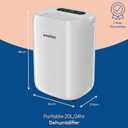2500 Sq.Ft Dehumidifier, Max 50 Pint/D, Smart Compressor Dehumidifier with 2.8L Water Tank, 1-24H Timing, Auto Defrost, Automatic Cycle Dehumidification for Basement, Bathroom, Bedroom