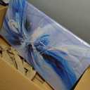 Blue White and Gray Abstract Canvas Wall Art for Living Room Framed Large Print Picture Painting Wall Decor for Bedroom Office Modern Home Abstract Wall Decorations Artwork Size 20x40 Ready to Hang