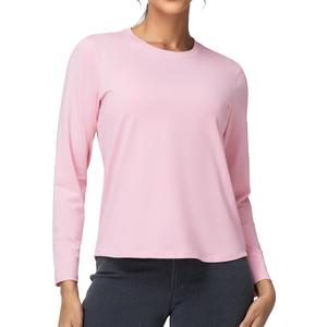 THE GYM PEOPLE Women's Long Sleeve Soft Workout Shirts Basic Crewneck UPF 50+ Sun Lightweight Fall Athletic Running Tops (Medium, Charcoal Grey)